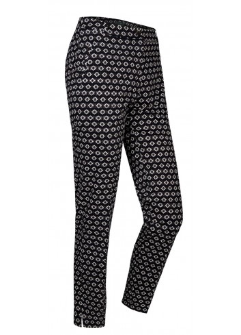 Spodnie slim w margaretki