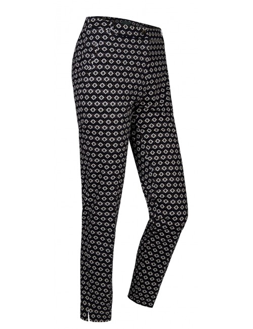 Spodnie slim w margaretki