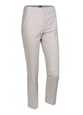 Beżowe spodnie w tłoczony wzór