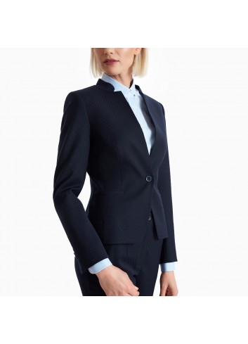 Żakiet Żakardowy granat