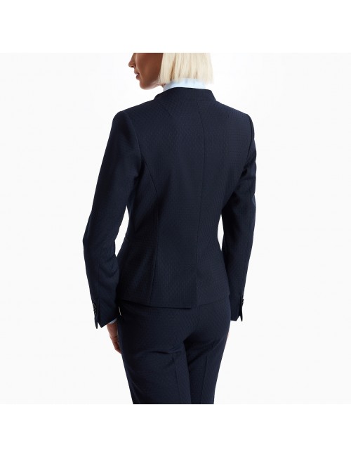 Żakiet Żakardowy granat