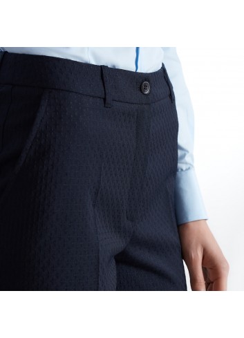 Spodnie Żakardowe granat