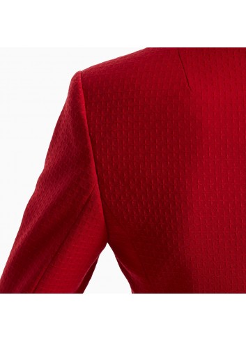 ŻAKIET ŻAKARDOWY CZERWONY