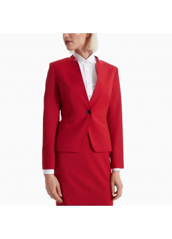 ŻAKIET ŻAKARDOWY CZERWONY