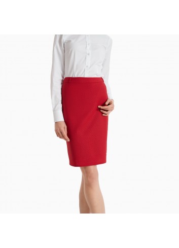 SPÓDNICA ŻAKARDOWA CZERWONA