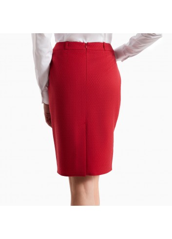 SPÓDNICA ŻAKARDOWA CZERWONA