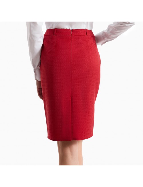 SPÓDNICA ŻAKARDOWA CZERWONA