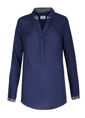 Tunika z wzorzystym mankietem