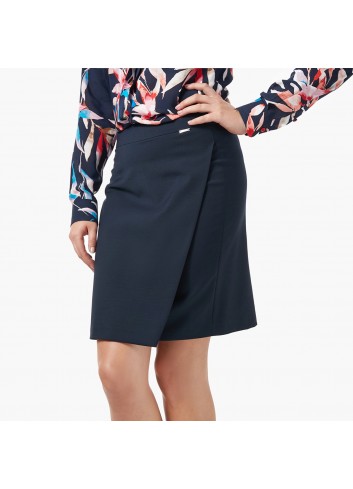Spódnica Business kopertowa  jasny granat