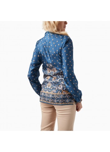 Jedwabna bluzka z krawatem